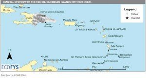 Carribean without Cuba Carribean without Cuba 300x1601 First Large Scale Wind Farms for Dominican Republic Wind Turbines supplied by Vestas