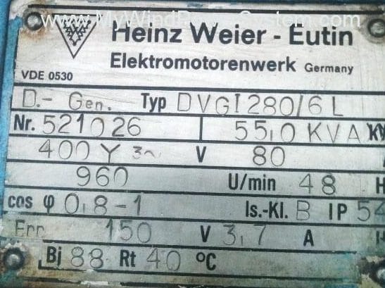 ENERCON E16 – 55kW – Used Wind Turbines For Sale 1kW - 150kW offered - sold Product 13