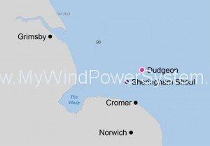 Dudgeon offshore wind farm location DECC Dudgeon Offshore Wind Farm Provisionally Affordable 300x2091 ABB to Connect UKs Dudgeon Offshore Wind Farm to Grid