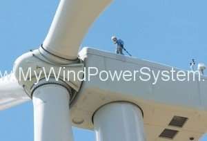 2.85-megawatt turbine being inspected FSAd 300x2041 GE Design Wind Turbine for Japan
