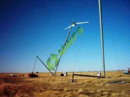 CARTER 300 Wind Turbines Used Post Image carter model 300 wind turbine raising the tower 1 416x312 CARTER 300 Wind Turbines Used