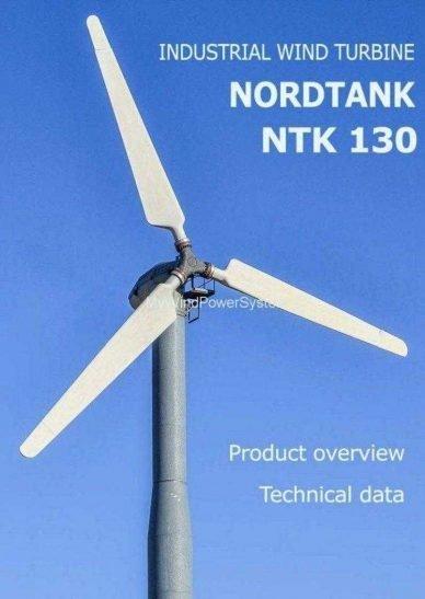 nordtank ntk130 wind turbine blades b NORDTANK NTK 130kW Wind Turbines