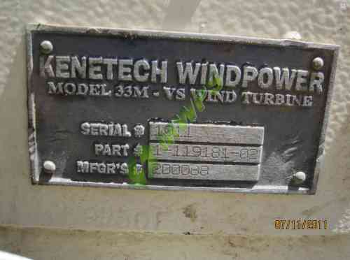 KENETECH KVS 33 – Used Wind Turbines