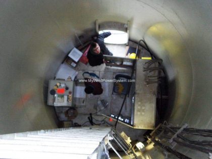 tacke tw600e wind turbine tower inside 2 420x315 Tacke TW600e CWM Wind Turbines Sale
