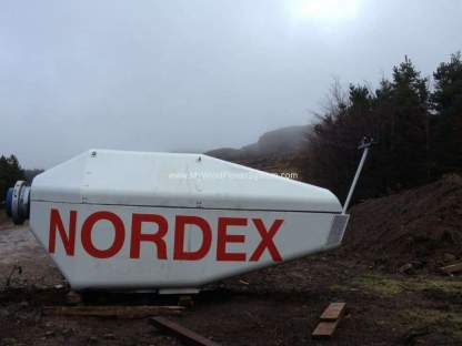 Idle Wind Turbine in Portsmouth NORDEX N29 Wind Turbine Nacelle