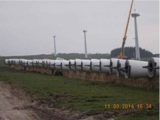 BONUS 450 B600/37 Wind Turbines Sale Post Image bonus 450 wind turbine lm17 blades storage 324x243 BONUS 450 B600/37 Wind Turbines Sale