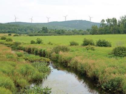 Eolian Renewable Energy Mount Waldo visual Eolian Renewable Energy Mount Waldo Simulation of Mount Waldo with turbines erected1 416x312