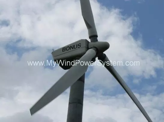 De rated BONUS 300 Wind Turbine For Sale AN BONUS B33 300 300kW Wind Turbine 547x410