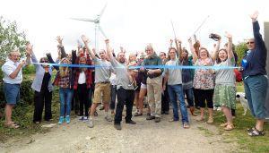 bf adventure wind turbine launch celebration lge1 Rural England   Wind Power is Embraced