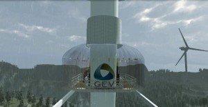 GEV inflatable wind turbine housing 300x1551 GEV Show Wind Turbine Maintenance Rig