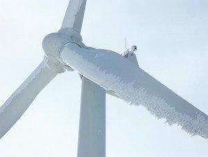 Wind turbine with some icing 300x2271 Shock! UK Wind Turbines Powered by the Grid!