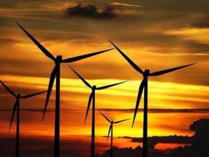 The Calming Effects of Wind Turbines wind-turbines-at-dusk