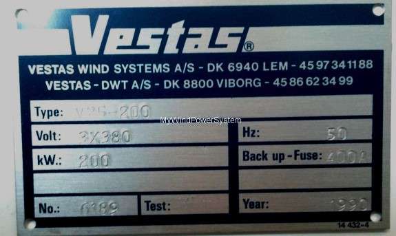 VESTAS V25/200kW – Used Wind Turbine