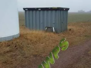 vestas v44 1998 40m sweden transformer kiosk 1 300x225 VESTAS V44 Wind Turbine