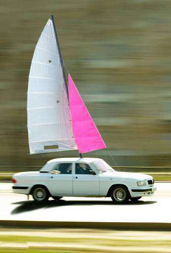 wind-powered-car wind powered car3 Green Bird Wind Power World Land Sailing Speed Record On Ice