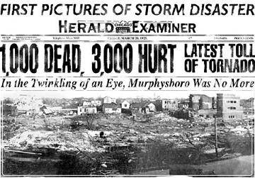 Newspaper frontpage tri-state-tornado tri state tornado3 Wind Power – ‘When Nature Gets Angry’ The Worst Natural Disasters Caused By Wind