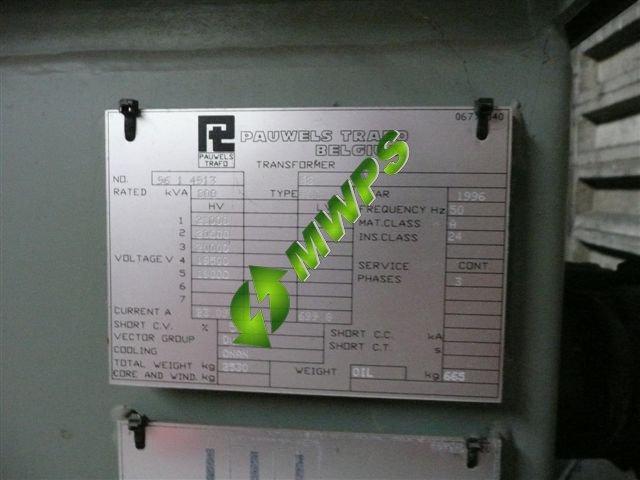 PAUWELS Transformer 800kVA (50Hz) For Sale MARKETPLACE Category - Image 2 PAUWELS Transformer 800kVA (50Hz) For Sale Product Image 2