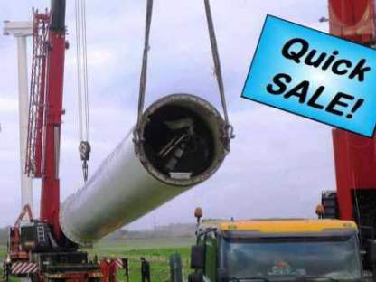 WindMaster 750kW Wind Turbine tower section 877px final e1573273583602 416x312 image WindMaster 750kW Wind Turbine tower section 877px final e1573273583602 416x312 Reduction! 4 Windmaster 750kW Wind Turbines Amazing Opportunity