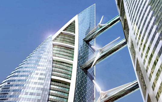 bahrain wtc wind turbines image bahrain wtc wind turbines The Most Amazing Wind Turbines In The World