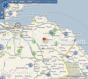 Fallago Rig Wind Farm fallago rig renewables map.co .uk 300x2691 BT Buys 50% Output from Scottish Wind Farm