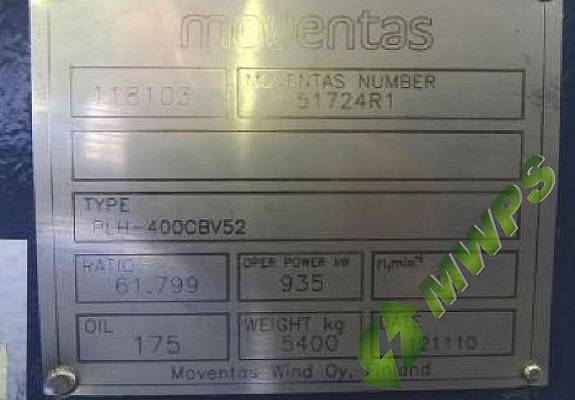 V52 Gearbox Moventas PHL-400CBV52 MARKETPLACE Category - Image 2 V52 Gearbox Moventas PHL-400CBV52 Product Image 2
