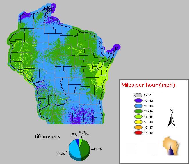 Wind Resource Map Wisconsin