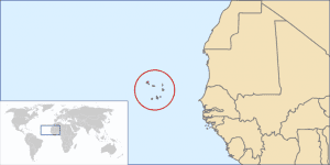 Location of Cape Verde islands