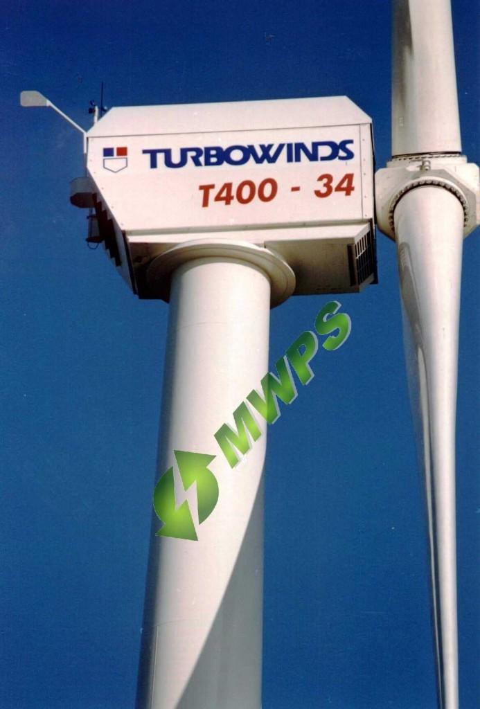 TurboWinds T400 34 Wind Turbine close up 1 693x1024 TURBOWINDS T400   400kW  & 250kW De Rated   Fully Rebuilt